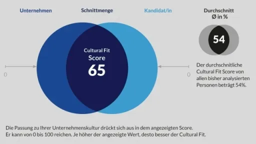 Ausschnitt Recruiter-Report beim Cultural Fit Evalueator